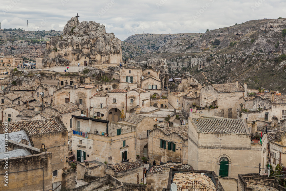 Fototapeta premium Panoramic view of Matera. Basilicata. Italy.