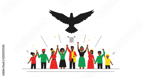 Photos Diverse Group Of People Celebrating Together.