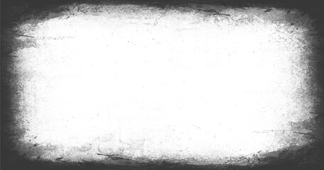 Realistic black gradient shadow overlay vignette border edge frame transparent isolated photo effect retro vintage analog cinematic film template background Png