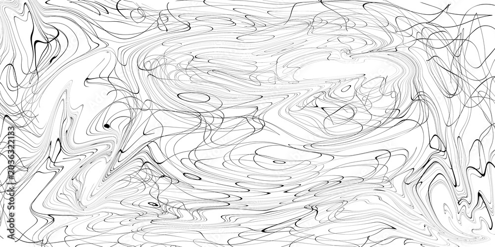 Obraz premium Abstract black and white distorted lines pattern background isolated on transparent background