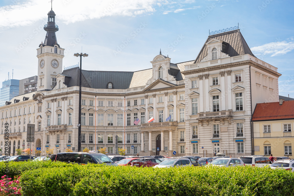 Fototapeta premium Warsaw, Poland, 20 June 2019: Old town and decorative elements in Warsaw