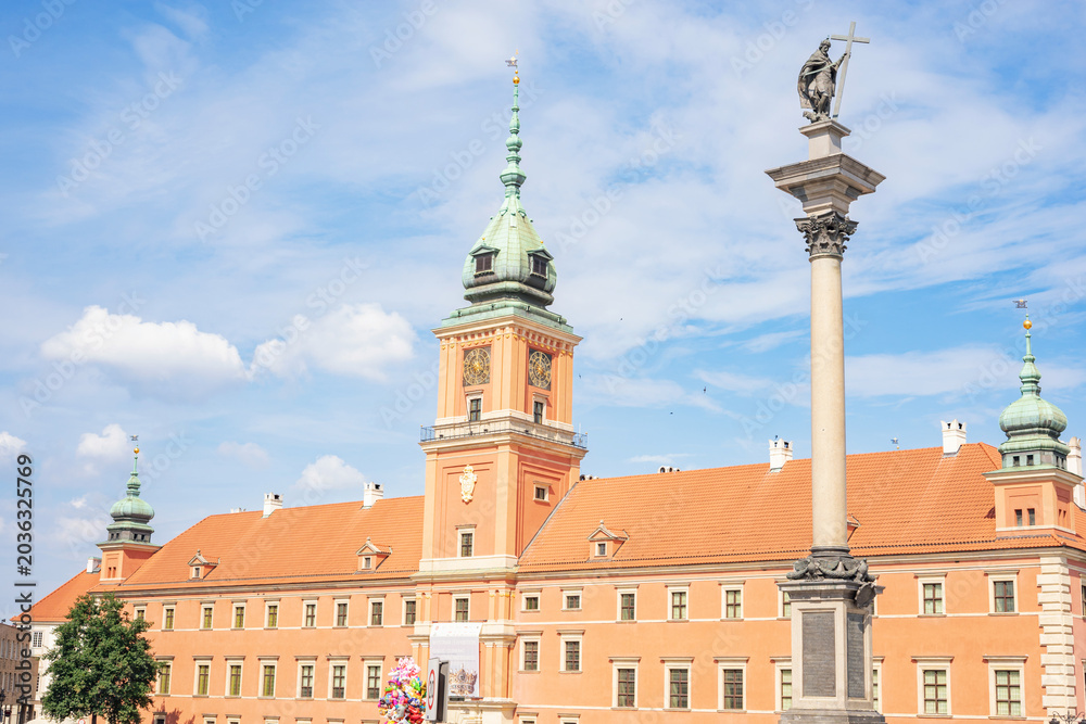 Obraz premium Warsaw, Poland, 20 June 2019: Old town and decorative elements in Warsaw