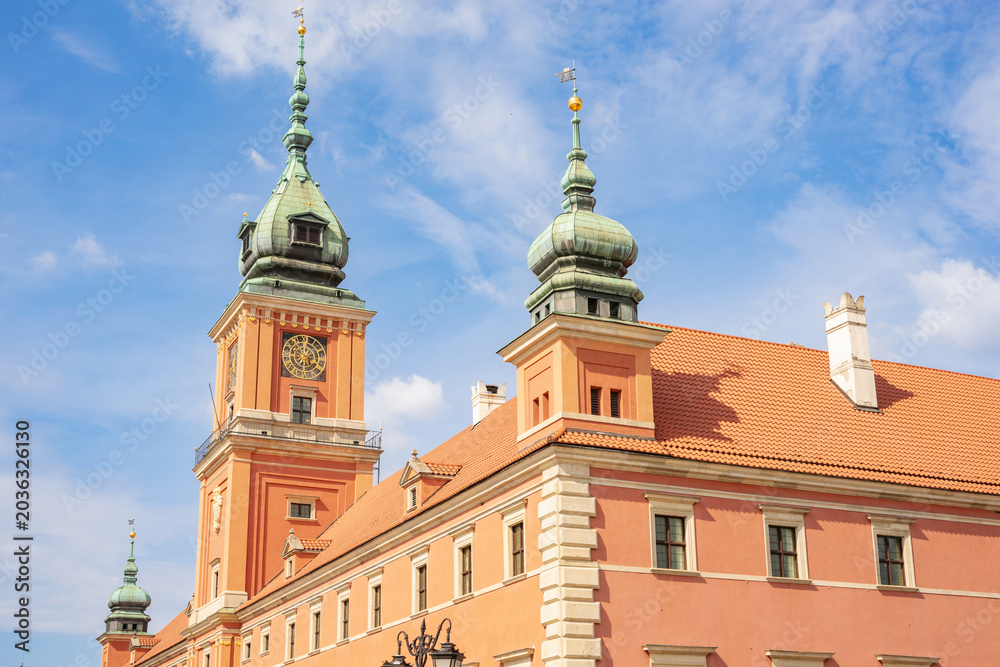 Fototapeta premium Warsaw, Poland, 20 June 2019: Old town and decorative elements in Warsaw