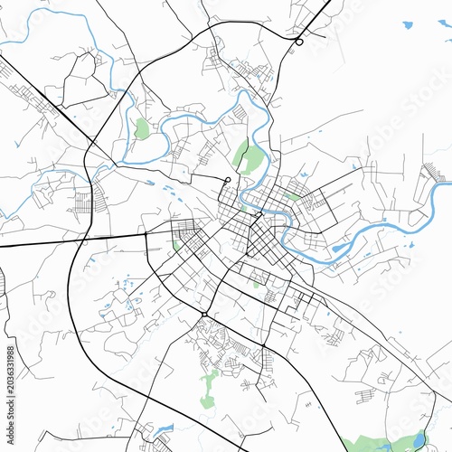 Fotografie Minimal vector street map of Vologda, Vologda Oblast, Russia