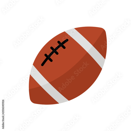 Billede på lærred American football ball flat vector illustration