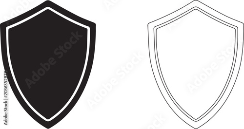 Slika na platnu User security and protection icon with shield