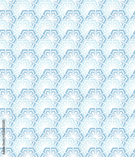 Snowflake Geometric Style Seamless Pattern