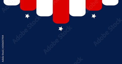 Copy space background animation with american flag element decoration