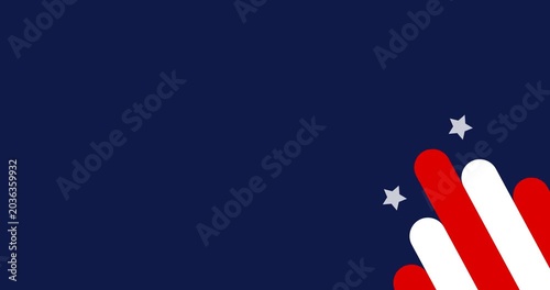 Copy space background animation with american flag element decoration