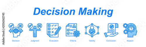 Photos Decision Making banner web icon vector illustration concept with an icon of Deci