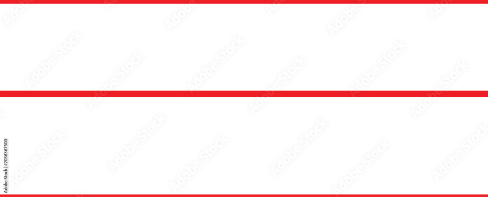 Εκτύπωση καμβά A minimalist graphic design featuring two parallel horizontal red lines of equal thickness set against a clean, solid white background