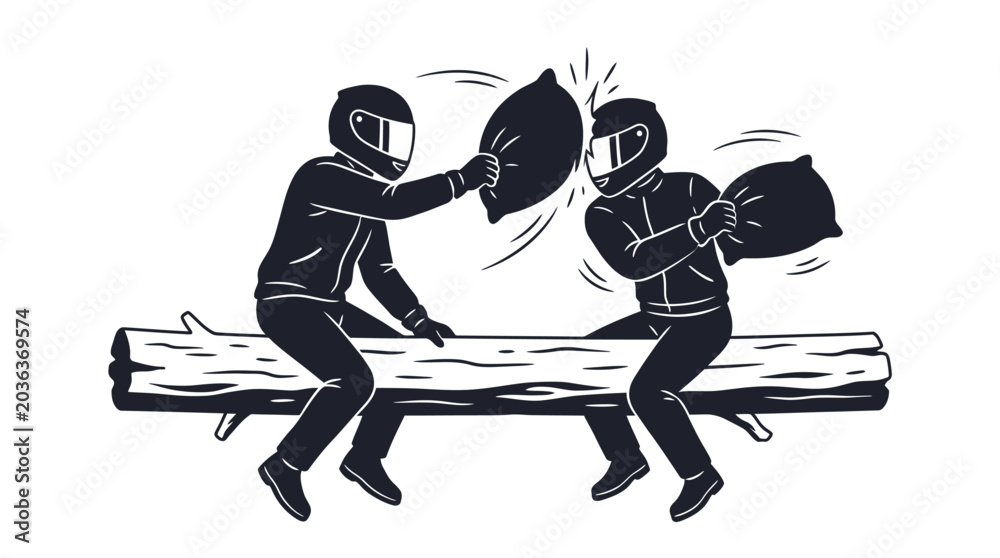 Φωτογραφία Two people fighting with shields.