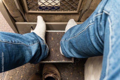Cuadro en lienzo shinkansen leg rest seat view