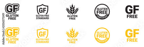 Fotografie Gluten free icon set