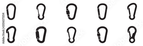 Konstfotografi Carabiner icon set