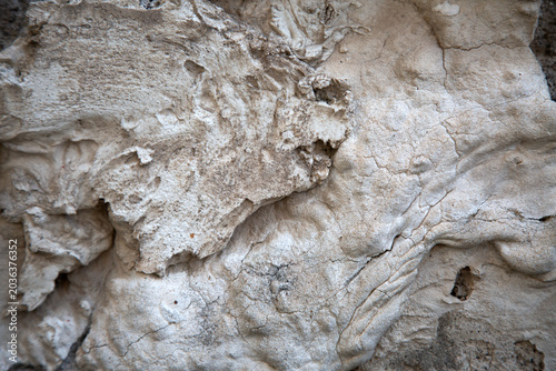 фотографія Chalky mineral formations resembling limestone or aged insulation foam