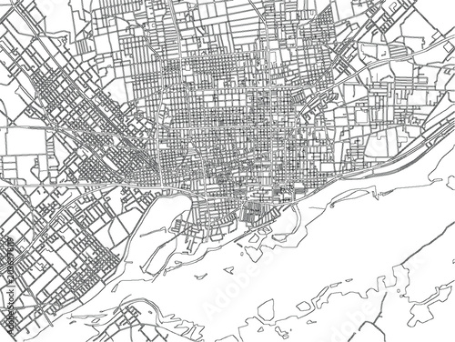 Photography Toronto Canada Street Map City Plan Vector Streets Metropolitan Cartography Blac