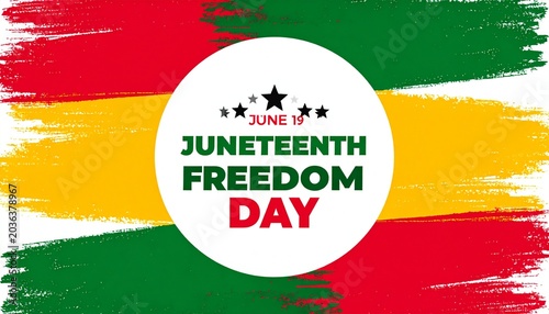 juneteenth Freedom Day circular design