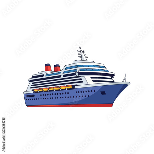Konstfotografi Large Blue Cruise Ship Vessel.