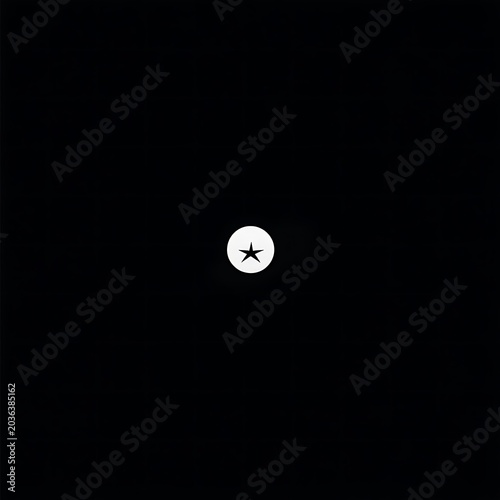 Simple white star icon on black background