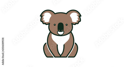 Photography Minimalist koala bear heads in halftone stipple pattern