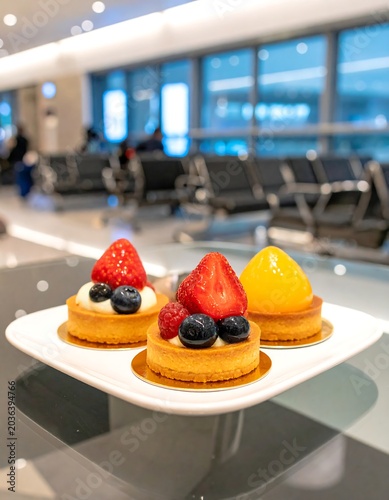 Airport pastry display