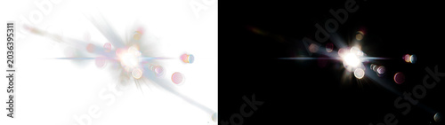 Light leak and bokeh effect, transparent overlay and dark background for creative editing.