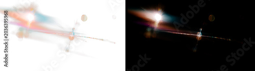 Abstract lens flare isolated on transparent background a burst of light effect in high resolution.