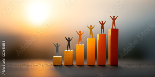 Modern Office Team Celebrating Achievement With Approval Icons And Performance Charts That Reflect Strong Collaboration