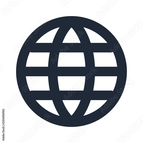 Globe line icon, global world international network outline symbol