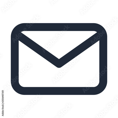 Envelope mail line icon, email message communication business outline symbol