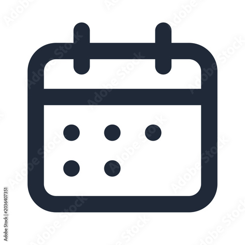 Calendar line icon, schedule date planning appointment outline symbol