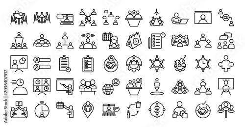 Foto Business and Team Management Icon Set