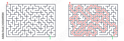 Foto Labyrinth Game Grid Isolated on Transparent Background