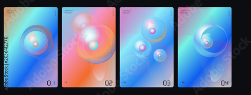 Vibrant abstract graphics display colorful swirling patterns and lights
