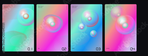 Vibrant abstract visuals showcase swirling colorful patterns and glowing orbs in a digital art display.