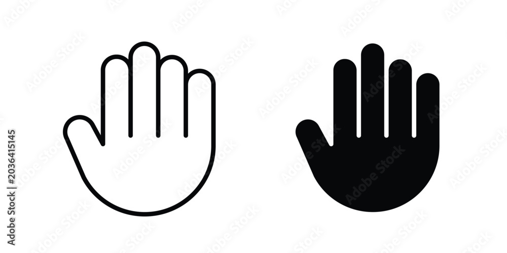 Obraz premium Raised hand icon