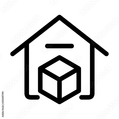 Home Production Icon Line Style Vector
