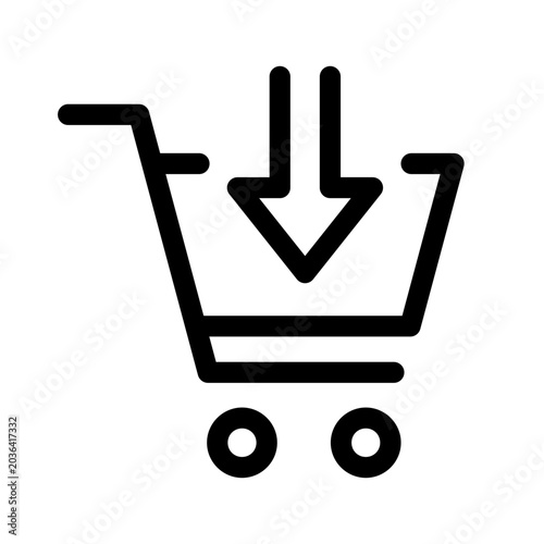 Put in Basket Icon Shopping Cart Vector