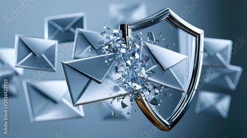 Secure email shield envelope protection against phishing attack and fraud in digital mail system