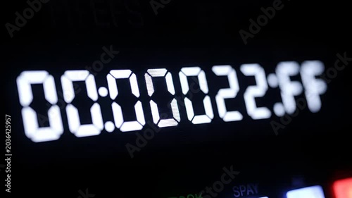 Digital Timer Displaying Time Code with Hexadecimal Values.