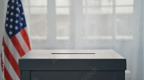US elections. Ballot box.