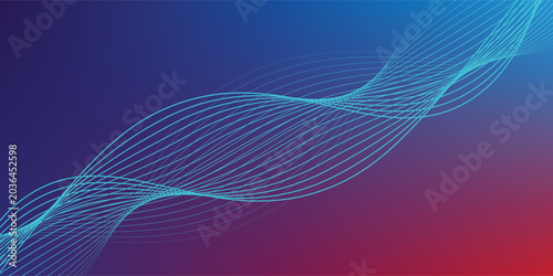 Photography Blue purple red gradient mesh abstract background with wavy blended lines nice f
