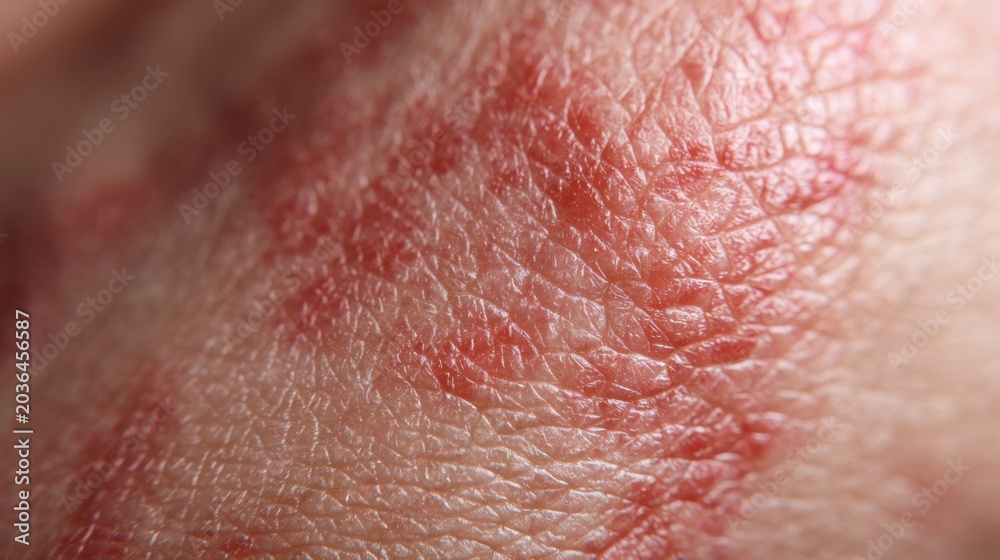 Fototapeta premium Skin shows raised wheals and erythema after an allergy test