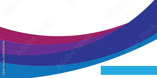 Abstract blue and purple wavy stripes vector background.