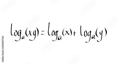 Photos Logarithm Product Rule Showing Log Base a of xy Equals Sum of Individual Logarit