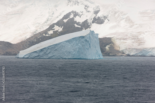 South Orkney Islands landscape on a cloudy winter day.