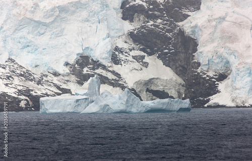 South Orkney Islands landscape on a cloudy winter day.