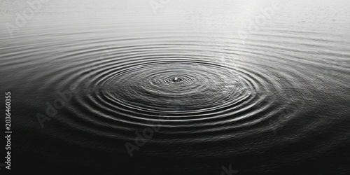 Concentric Ripples on Water Surface.