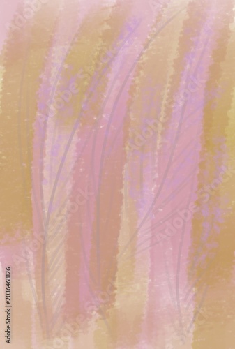 Abstract shapes reminiscent of plant branches and large vertical brush strokes using a pastel palette for design projects.